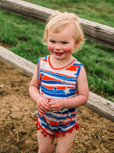 Load image into Gallery viewer, Zoey 4th Pom Romper - Rusty Soul