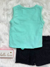 Load image into Gallery viewer, Catherine Mint Tank Top with Sequin Pocket - Rusty Soul