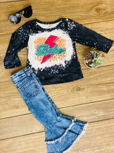 Load image into Gallery viewer, Everleigh Black Babe Cheetah & Bolt Long Sleeve Shirt - Rusty Soul