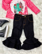 Load image into Gallery viewer, Mya Black Double Layer Bell Bottoms - Rusty Soul