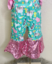 Load image into Gallery viewer, Ariella Farm Animal Mint Capris Bell Bottoms - Rusty Soul