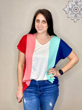 Load image into Gallery viewer, Anna Color Block Relaxed Shirt - Rusty Soul