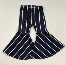 Load image into Gallery viewer, Penny Pin Striped Black & White Bell Bottoms