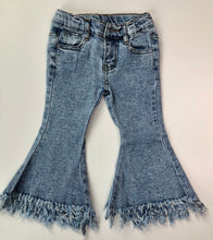 Load image into Gallery viewer, Keely Distressed Denim Flares