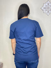 Load image into Gallery viewer, Navy Snowflake Reindeer Tee - Rusty Soul