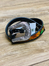 Load image into Gallery viewer, Sunflower Tooled Girls Belt - Rusty Soul