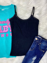 Load image into Gallery viewer, Girls Black Layering Tank Top Cami - Rusty Soul