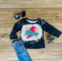 Load image into Gallery viewer, Everleigh Black Babe Cheetah & Bolt Long Sleeve Shirt - Rusty Soul