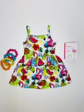 Load image into Gallery viewer, Tammy Flamingo & Fruit Summer Dress - Rusty Soul