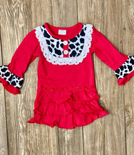 Load image into Gallery viewer, Sydney Red Cow Print Long Sleeve Shirt - Rusty Soul
