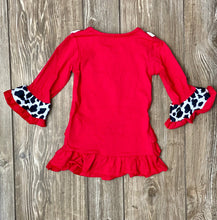 Load image into Gallery viewer, Sydney Red Cow Print Long Sleeve Shirt - Rusty Soul