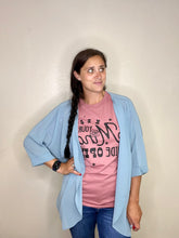 Load image into Gallery viewer, Charlee Blue Grey Chiffon Cardigan - Rusty Soul