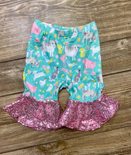 Load image into Gallery viewer, Ariella Farm Animal Mint Capris Bell Bottoms - Rusty Soul