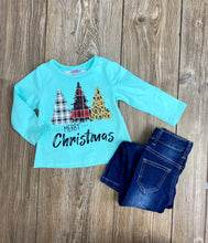 Load image into Gallery viewer, Alexa Blue Merry Christmas Long Sleeve Shirt - Rusty Soul