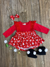 Load image into Gallery viewer, Alexandrea Red & White Baby Christmas Dress - Rusty Soul