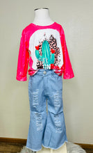 Load image into Gallery viewer, Sky Blue Distressed Bell Bottoms - Rusty Soul