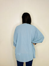 Load image into Gallery viewer, Charlee Blue Grey Chiffon Cardigan - Rusty Soul