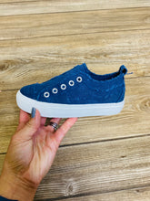 Load image into Gallery viewer, Sarah Navy Kids Slip On Sneakers - Rusty Soul