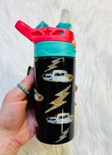 Load image into Gallery viewer, Black Cowboy Hat & Glitter Boldt Girl's Western Drink Cup - Rusty Soul