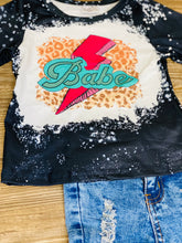 Load image into Gallery viewer, Everleigh Black Babe Cheetah & Bolt Long Sleeve Shirt - Rusty Soul