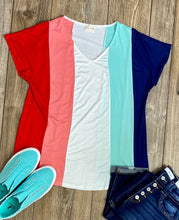 Load image into Gallery viewer, Anna Color Block Relaxed Shirt - Rusty Soul