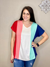 Load image into Gallery viewer, Anna Color Block Relaxed Shirt - Rusty Soul