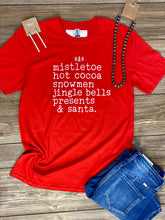 Load image into Gallery viewer, Andrea Red Acvtivities Christmas Tee - Rusty Soul
