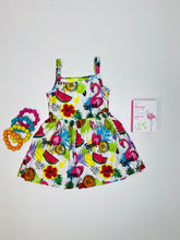 Load image into Gallery viewer, Tammy Flamingo & Fruit Summer Dress - Rusty Soul