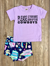 Load image into Gallery viewer, Baby Girl Purple Vegas Bummy Set - Rusty Soul