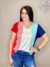 Load image into Gallery viewer, Anna Color Block Relaxed Shirt - Rusty Soul