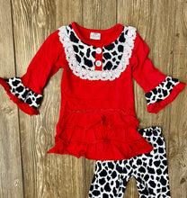 Load image into Gallery viewer, Sydney Red Cow Print Long Sleeve Shirt - Rusty Soul