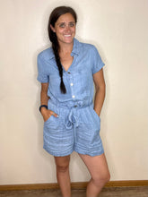 Load image into Gallery viewer, Daisy Denim Romper - Rusty Soul