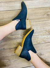 Load image into Gallery viewer, Any Man Of Mine Black Slip On Booties - Rusty Soul