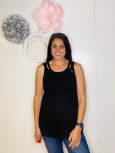 Load image into Gallery viewer, Grace Black Strappy Ribbed Tank Top - Rusty Soul