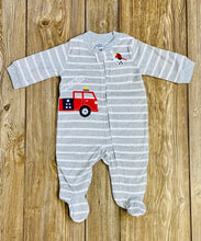 Load image into Gallery viewer, Hudson Grey Firetruck Baby PJ's - Rusty Soul