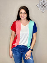 Load image into Gallery viewer, Anna Color Block Relaxed Shirt - Rusty Soul