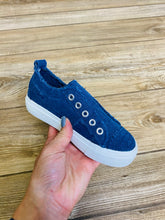 Load image into Gallery viewer, Sarah Navy Kids Slip On Sneakers - Rusty Soul