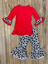 Load image into Gallery viewer, Sydney Red Cow Print Long Sleeve Shirt - Rusty Soul