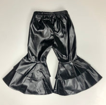 Load image into Gallery viewer, Callin the Shots Pleather Double Layer Bell Bottoms