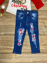 Load image into Gallery viewer, Isabelle Santa Patch Jeans - Rusty Soul