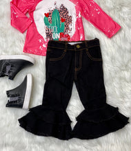 Load image into Gallery viewer, Mya Black Double Layer Bell Bottoms - Rusty Soul