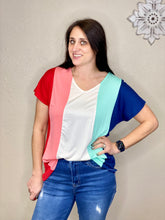 Load image into Gallery viewer, Anna Color Block Relaxed Shirt - Rusty Soul