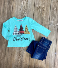 Load image into Gallery viewer, Alexa Blue Merry Christmas Long Sleeve Shirt - Rusty Soul