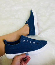 Load image into Gallery viewer, Sarah Navy Woman's Slip On Sneakers - Rusty Soul