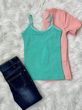 Load image into Gallery viewer, Girls Mint Layering Tank Top Cami - Rusty Soul