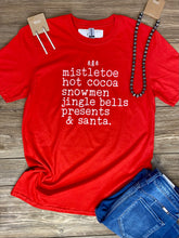 Load image into Gallery viewer, Andrea Red Acvtivities Christmas Tee - Rusty Soul