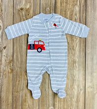 Load image into Gallery viewer, Hudson Grey Firetruck Baby PJ's - Rusty Soul
