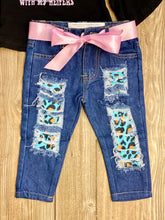 Load image into Gallery viewer, Catalina Blue Leopard Patch Capris - Rusty Soul