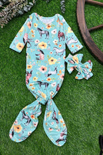 Load image into Gallery viewer, Ava Floral Horse Baby Gown
