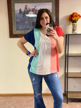 Load image into Gallery viewer, Anna Color Block Relaxed Shirt - Rusty Soul